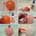 अपने हाथों से धागे और गोंद की एक गेंद कैसे बनाएं