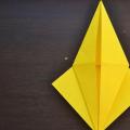 Hogyan készítsünk halat papírból origami technikával Térfogatú papírhal